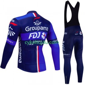 Fdj Groupama Cykeltrøje Langærmet + Bib Cykelbukser Vinter Thermal Fleece 2024